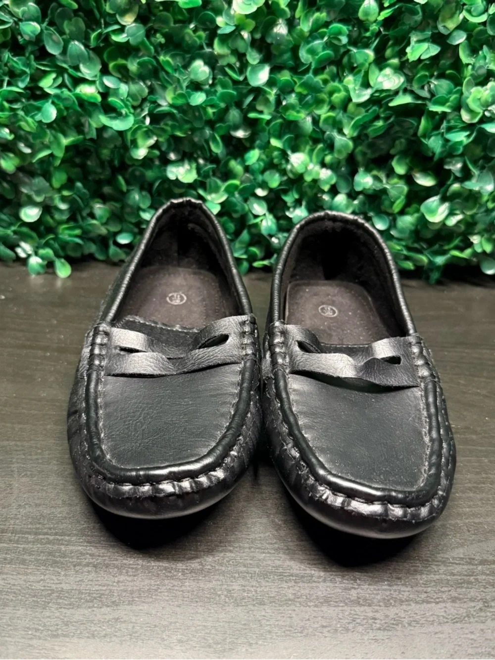 Kids Black Leather Loafer - Classic Slip-On Shoe